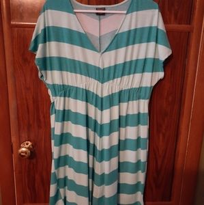 Faded Glory Blue Striped Dress